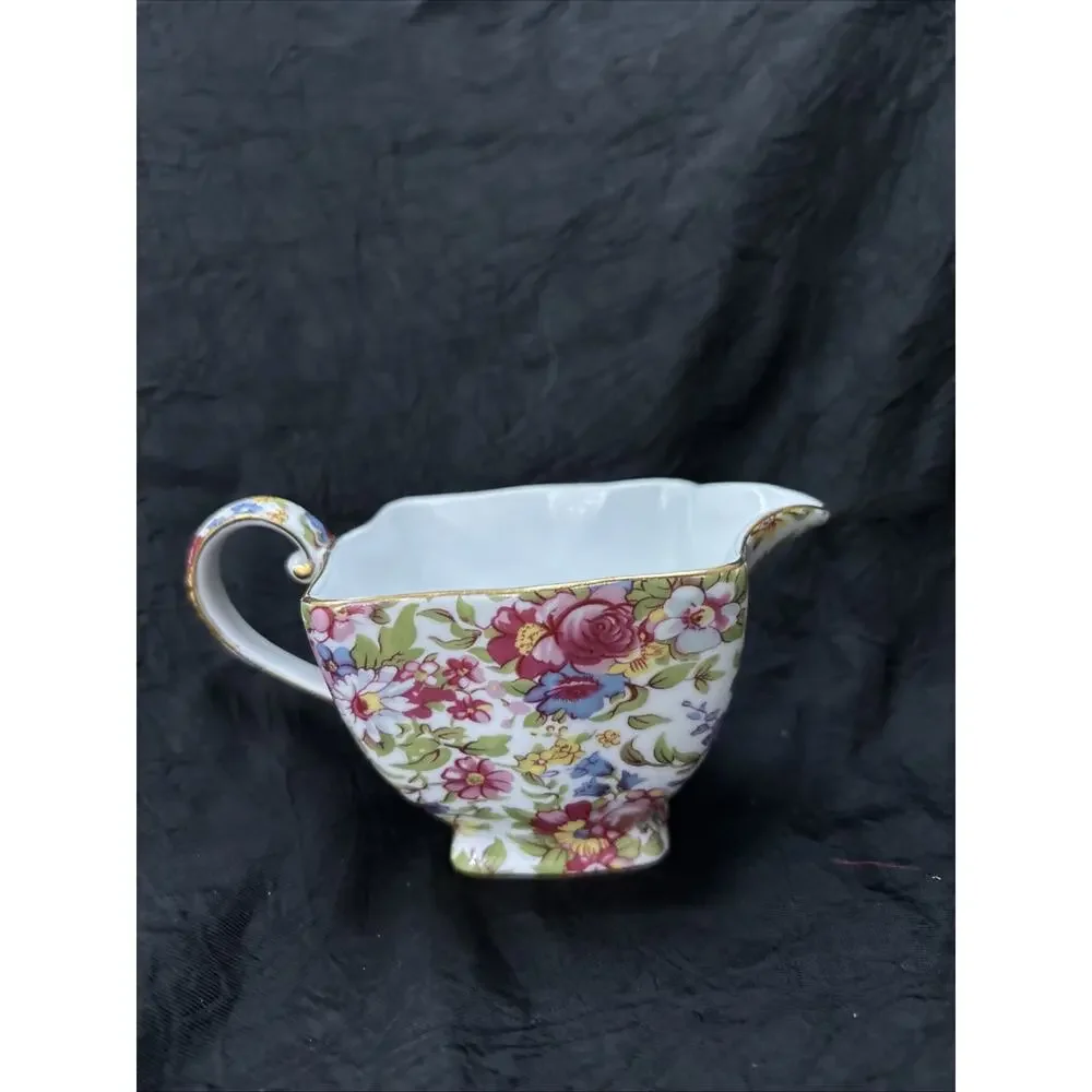 Vtg Godinger Royal Cotswolds Creamer English Tradition Floral Chintz Porcelain
